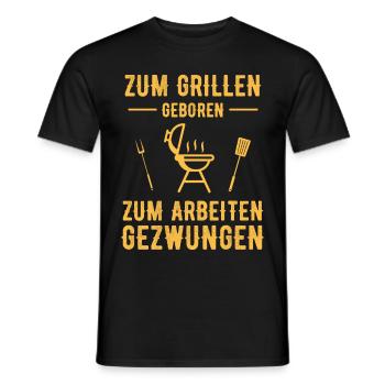 Grillen Witziger Spruch Humor - Männer T-Shirt - Schwarz - Vorne - AI Model Male 178 light (178cm)