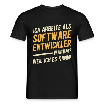 Software Entwickler Spruch Geschenkidee - Männer T-Shirt - Schwarz - Vorne - AI Model Male 178 light (178cm)