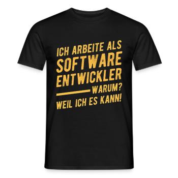 Software Entwickler Lustiger Spruch - Männer T-Shirt - Schwarz - Vorne - AI Model Male 178 light (178cm)
