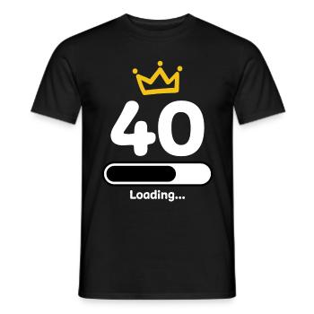 40 ans - T-shirt homme - noir - Devant - AI Model Male 178 light (178cm)