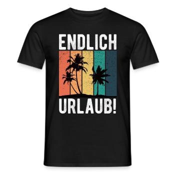 Sommerzeit Urlaub Spruch - Männer T-Shirt - Schwarz - Vorne - AI Model Male 178 light (178cm)