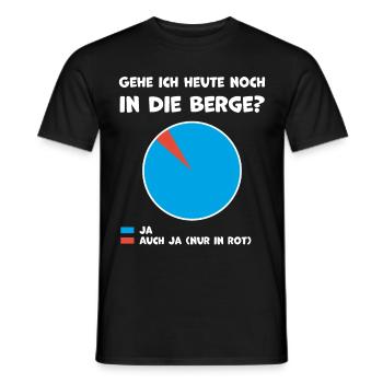 Berge Wandern Natur Geschenk Humor - Männer T-Shirt - Schwarz - Vorne - AI Model Male 178 light (178cm)