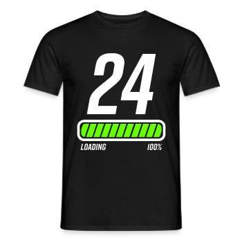 24. Geburtstag 24 Jahre Glückwunsch - Männer T-Shirt - Schwarz - Vorne - AI Model Male 178 light (178cm)