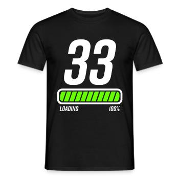 33 years anniversary Congratulations - Men's T-Shirt - black - Front - AI Model Male 178 light (178cm)
