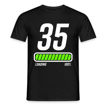 35th anniversary - Men's T-Shirt - black - Front - AI Model Male 178 light (178cm)