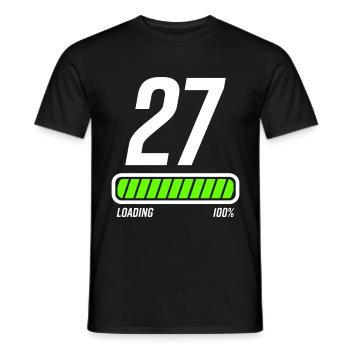27 Years Anniversary Birthday Party - Men's T-Shirt - black - Front - AI Model Male 178 light (178cm)