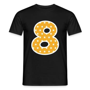 Numéro huit - T-shirt homme - noir - Devant - AI Model Male 178 light (178cm)