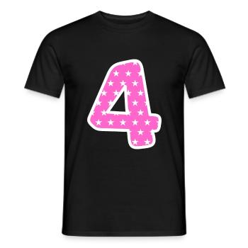 Numéro 4 - T-shirt homme - noir - Devant - AI Model Male 178 light (178cm)