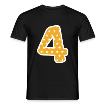 Quatre - T-shirt homme - noir - Devant - AI Model Male 178 light (178cm)