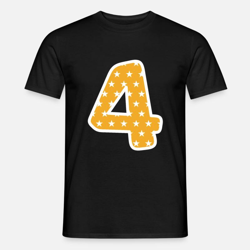 Vier - Männer T-Shirt - Schwarz