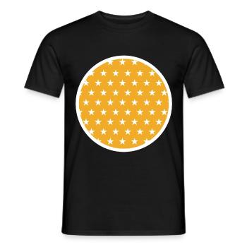Geometry Pattern Circle Stars - Men's T-Shirt - black - Front - AI Model Male 178 light (178cm)