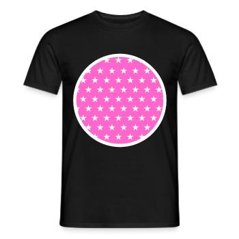 Circle Star Pattern - Men's T-Shirt - black - Front - AI Model Male 178 light (178cm)