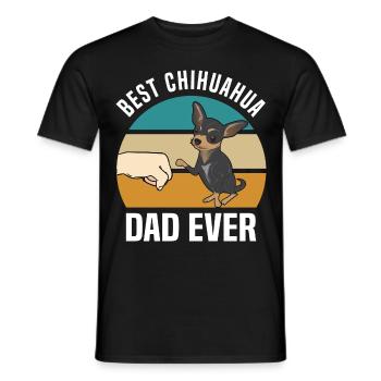 | des amoureux de Chihuahua Chiens végétaliens végétaliens - T-shirt homme - noir - Devant - AI Model Male 178 light (178cm)