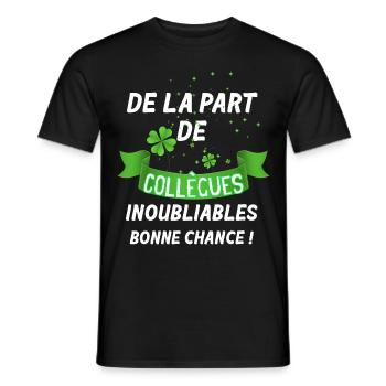 De la part de collègues inoubliables - T-shirt homme - noir - Devant - AI Model Male 178 light (178cm)