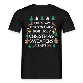 Pull de Noël - T-shirt homme - noir - Devant - AI Model Male 178 light (178cm)