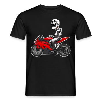 Motorcycle Lifestyle / Motorcycle / Motorcycle biker - Men's T-Shirt - black - Front - AI Model Male 178 light (178cm)
