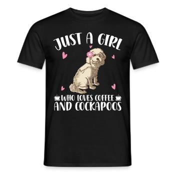 Cockapoo Girls - Men's T-Shirt - black - Front - AI Model Male 178 light (178cm)