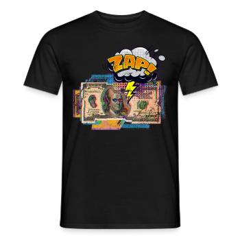 Geld Pop Art Retro Comic Ästhetik Dollar Bills F - Männer T-Shirt - Schwarz - Vorne - AI Model Male 178 light (178cm)
