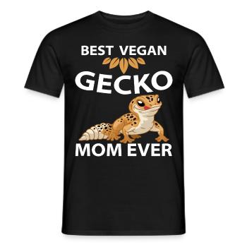 Gecko Vegans - T-shirt homme - noir - Devant - AI Model Male 178 light (178cm)