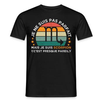 Scorpion je suis scorpion cadeau signe du zodiaque - T-shirt homme - noir - Devant - AI Model Male 178 light (178cm)