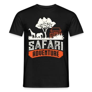 Safari Big Five - T-shirt homme - noir - Devant - AI Model Male 178 light (178cm)