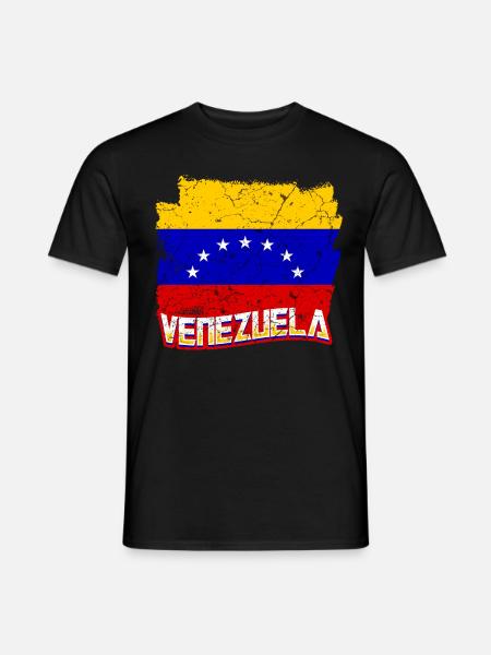 Venezuela Flagge - Männer T-Shirt - Schwarz