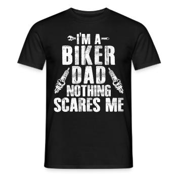 Ich bin ein Biker Dad mit macht nichts Angst - Männer T-Shirt - Schwarz - Vorne - AI Model Male 178 light (178cm)