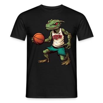 Lizard Basketball - Men's T-Shirt - black - Front - AI Model Male 178 light (178cm)