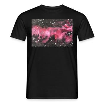 Galaxy Nebula Galaxy Nebula Nerd Astronomy space - Men's T-Shirt - black - Front - AI Model Male 178 light (178cm)