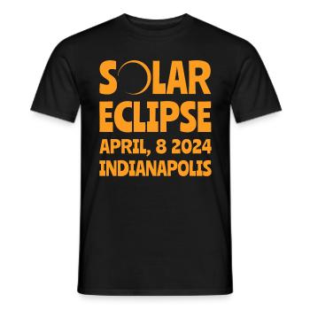 Sonnenfinsternis 2024 Indianapolis Indiana - Männer T-Shirt - Schwarz - Vorne - AI Model Male 178 light (178cm)