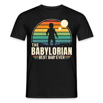 The BABYLORIAN - Bébé Vintage - T-shirt homme - noir - Devant - AI Model Male 178 light (178cm)