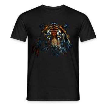 Tiger Face - Männer T-Shirt - Schwarz - Vorne - AI Model Male 178 light (178cm)