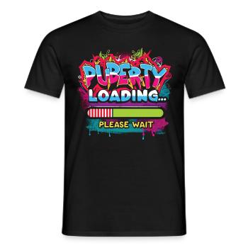 Alerte puberté graffiti urbain - T-shirt homme - noir - Devant - AI Model Male 178 light (178cm)