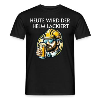 Beer - Today the helmet is painted Toast - Men's T-Shirt - black - Front - AI Model Male 178 light (178cm)