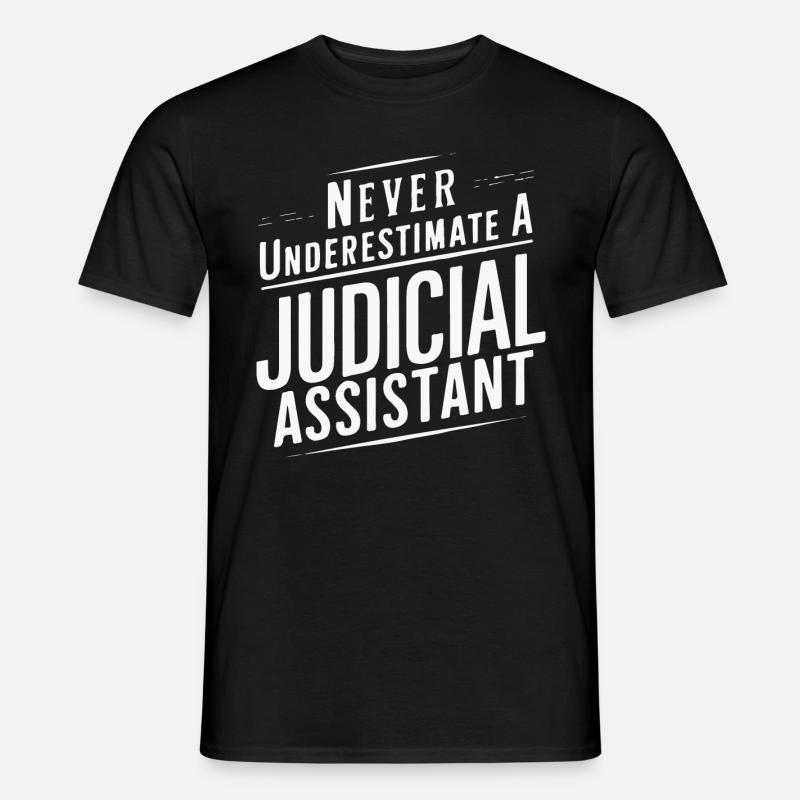Unterschätze niemals einen Gerichtsschreiber - Männer T-Shirt - Schwarz
