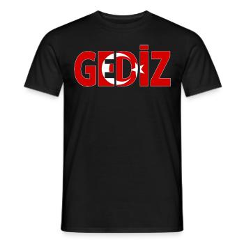 Gediz Turquie Drapeau Kütahya - T-shirt homme - noir - Devant - AI Model Male 178 light (178cm)