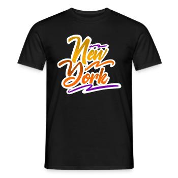New York - Men's T-Shirt - black - Front - AI Model Male 178 light (178cm)
