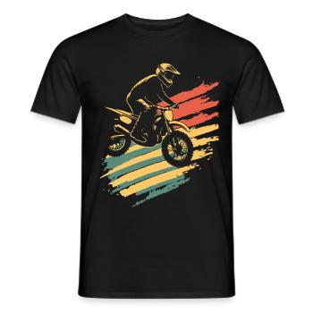 Motocross Vintage Moto de motocross - T-shirt homme - noir - Devant - AI Model Male 178 light (178cm)