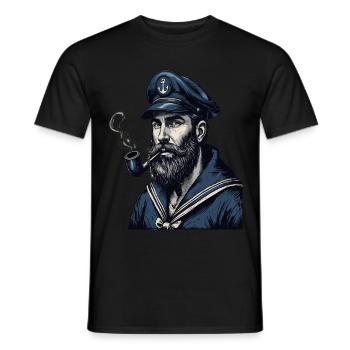 Capitaine Hambourg St Pauli Crâne de la ville hanséatique - T-shirt homme - noir - Devant - AI Model Male 178 light (178cm)