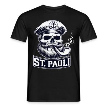 St.Pauli Kiez Hamburg Totenkopf Sankt Pauli - T-shirt homme - noir - Devant - AI Model Male 178 light (178cm)
