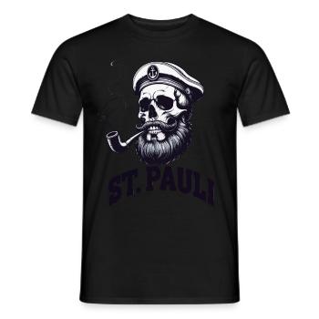 St.Pauli Kiez Hamburg Totenkopf Sankt Pauli - T-shirt homme - noir - Devant - AI Model Male 178 light (178cm)