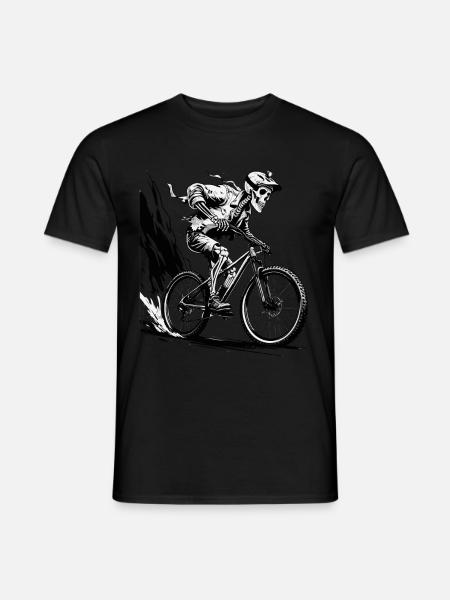 Mountainbike Fahrrad Biken Downhill Fahrradtour - Männer T-Shirt - Schwarz