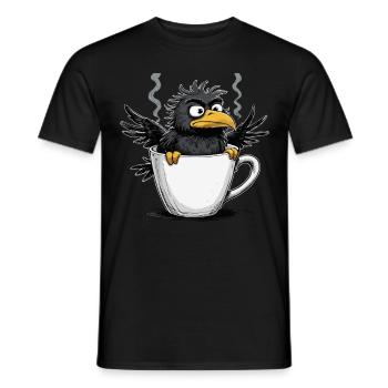 Bird don't want coffee before you ask no - Men's T-Shirt - black - Front - AI Model Male 178 light (178cm)