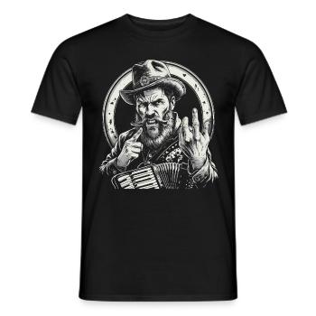 Grantler Grumpy Bavarian dialects Bavaria - Men's T-Shirt - black - Front - AI Model Male 178 light (178cm)