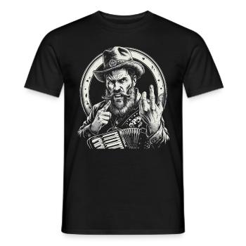 Grantler Grumpy Bavarian dialects Bavaria - Men's T-Shirt - black - Front - AI Model Male 178 light (178cm)