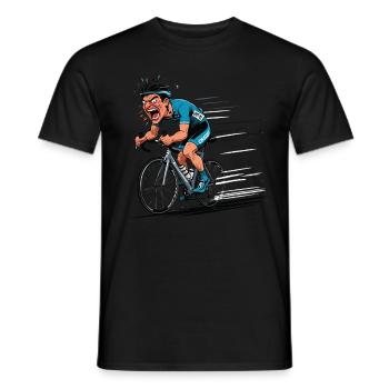 Cycliste Vélo de route Vélo de route Vélo de route - T-shirt homme - noir - Devant - AI Model Male 178 light (178cm)