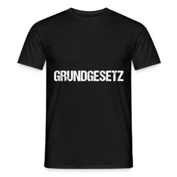 Grundgesetz - Männer T-Shirt - Schwarz - Vorne - AI Model Male 178 light (178cm)