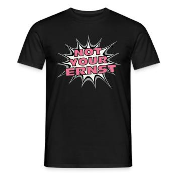 Not your Ernst Denglisch Gift English Teacher - Men's T-Shirt - black - Front - AI Model Male 178 light (178cm)