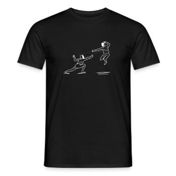 Escrime1 blanc - T-shirt homme - noir - Devant - AI Model Male 178 light (178cm)