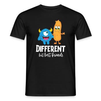 Freunde mit unterschieden Monster - Männer T-Shirt - Schwarz - Vorne - AI Model Male 178 light (178cm)